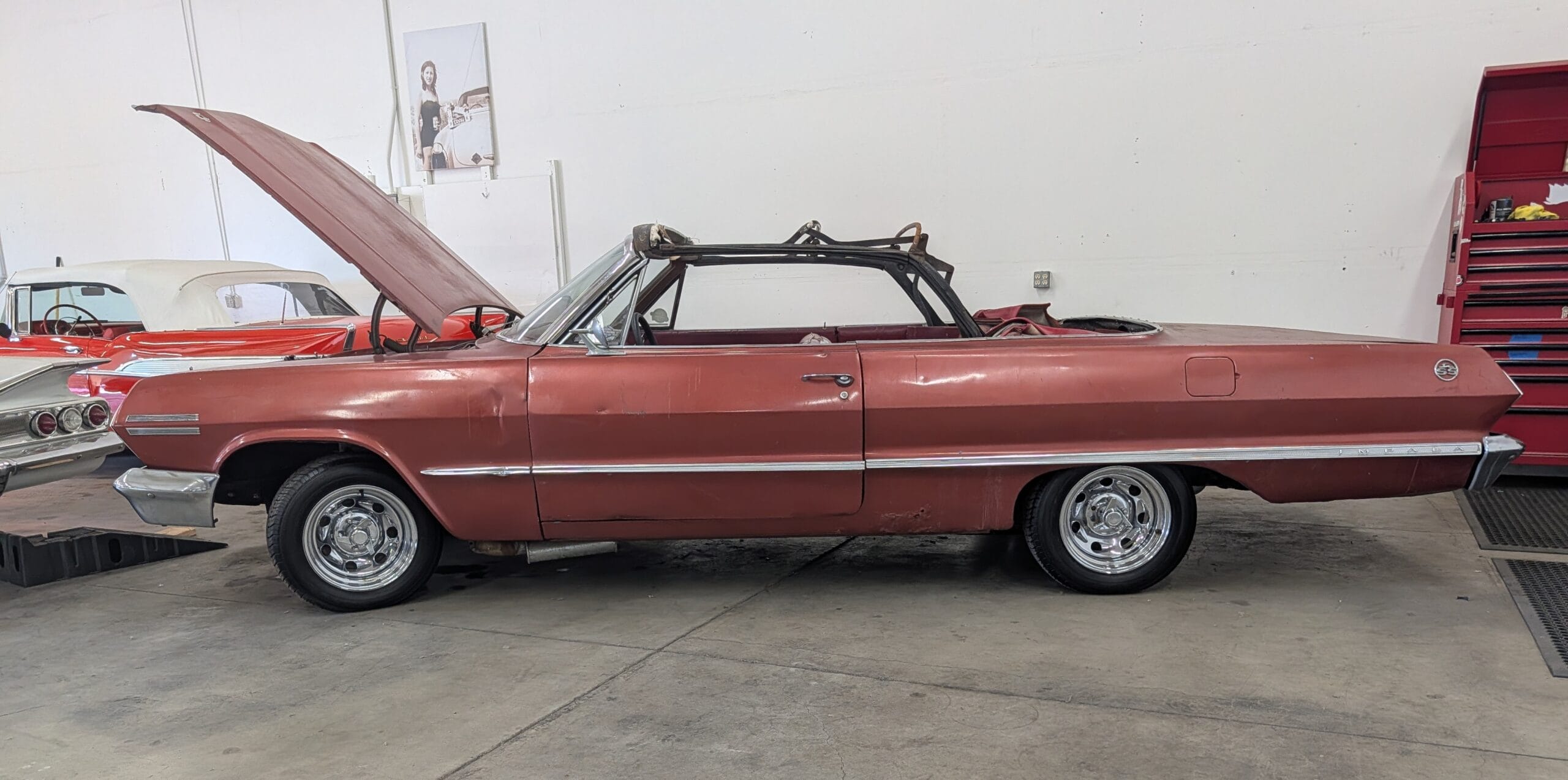 1963 Chevy Impala SS convertible project vehicle inspection