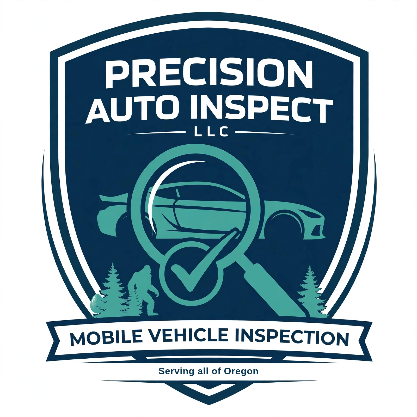 Precision Auto Inspect LLC logo — mobile vehicle inspection, serving all of Oregon